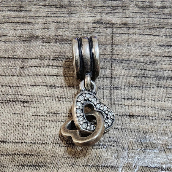 Pandora Interlocking Hearts Dangle Charm - Picture 3 of 7